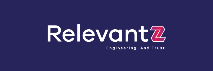 Relevantz_Logo on Blue
